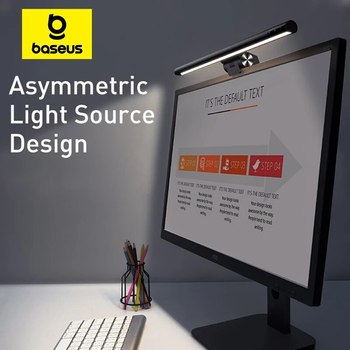 Baseus LED 책상 램프 스크린 라이트, PC 컴퓨터 노트북 걸이형…